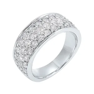 14KT White Gold & Diamond Dome Pave Fashion Ring   - 2 ctw