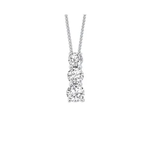 14KT White Gold & Diamond Neckwear Pendant -1/4 ctw