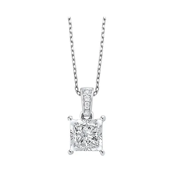 14KT White Gold & Diamond Tru Reflection Neckwear Pendant  - 1/2 ctw