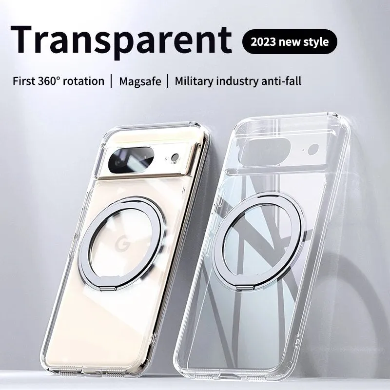 360 ° Rotating Stand Phone Case With Magnetic Ring Holder For Google