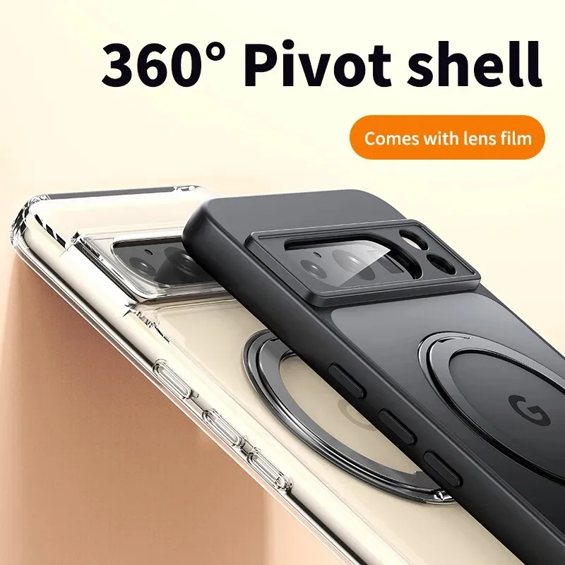 360 ° Rotating Stand Phone Case With Magnetic Ring Holder For Google