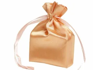 5x7 Peach Elegant Satin Bags - 12 pcs