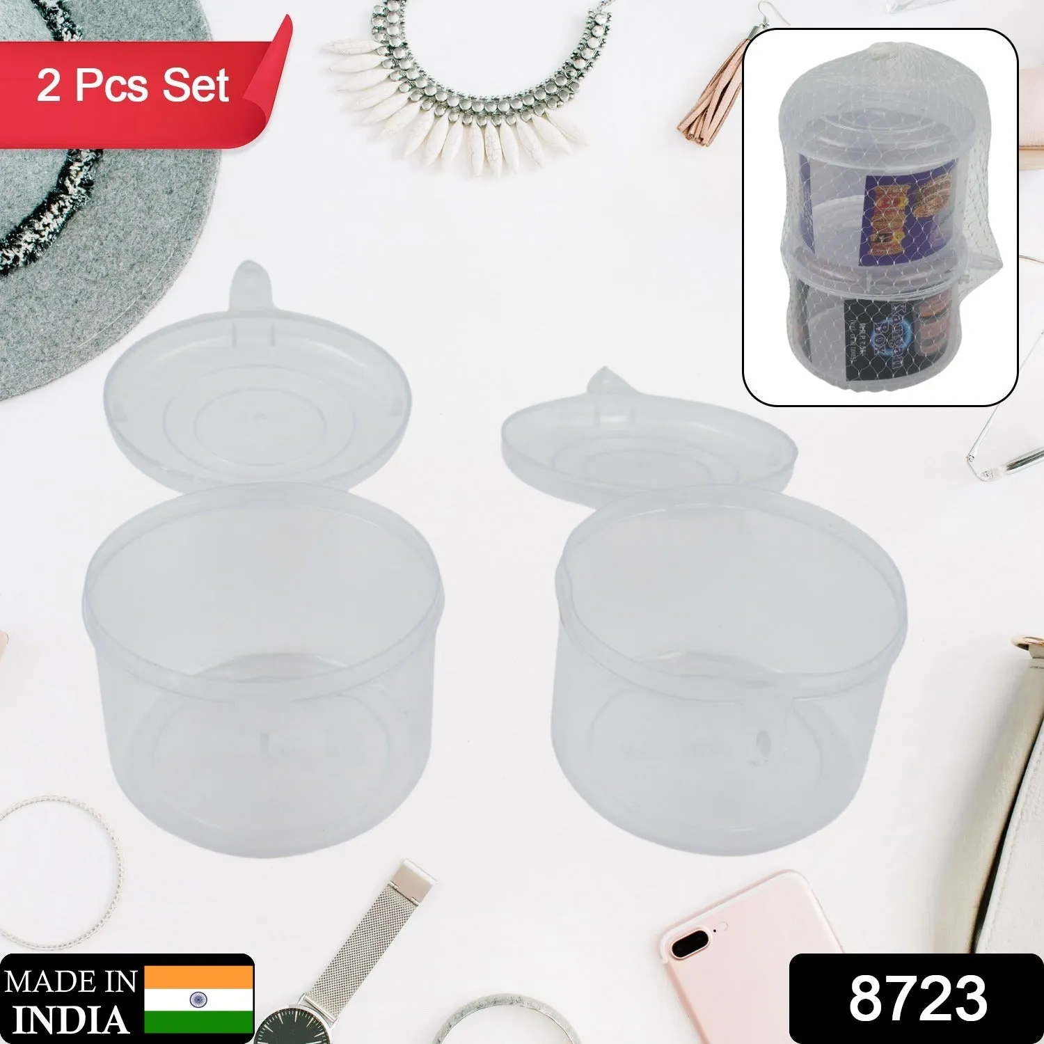 8723 Kangan / Bangle Round Box for women - Pack of 2 bangle boxes for storage - Transparent Plastic storage boxes | Jewelry organizers, Small Plastic Boxes for Storage of Bangles (2 Pc Set)