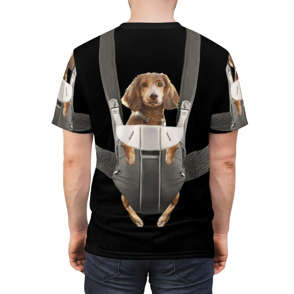 Adorable Dachshund in Baby Carrier Graphic Tee