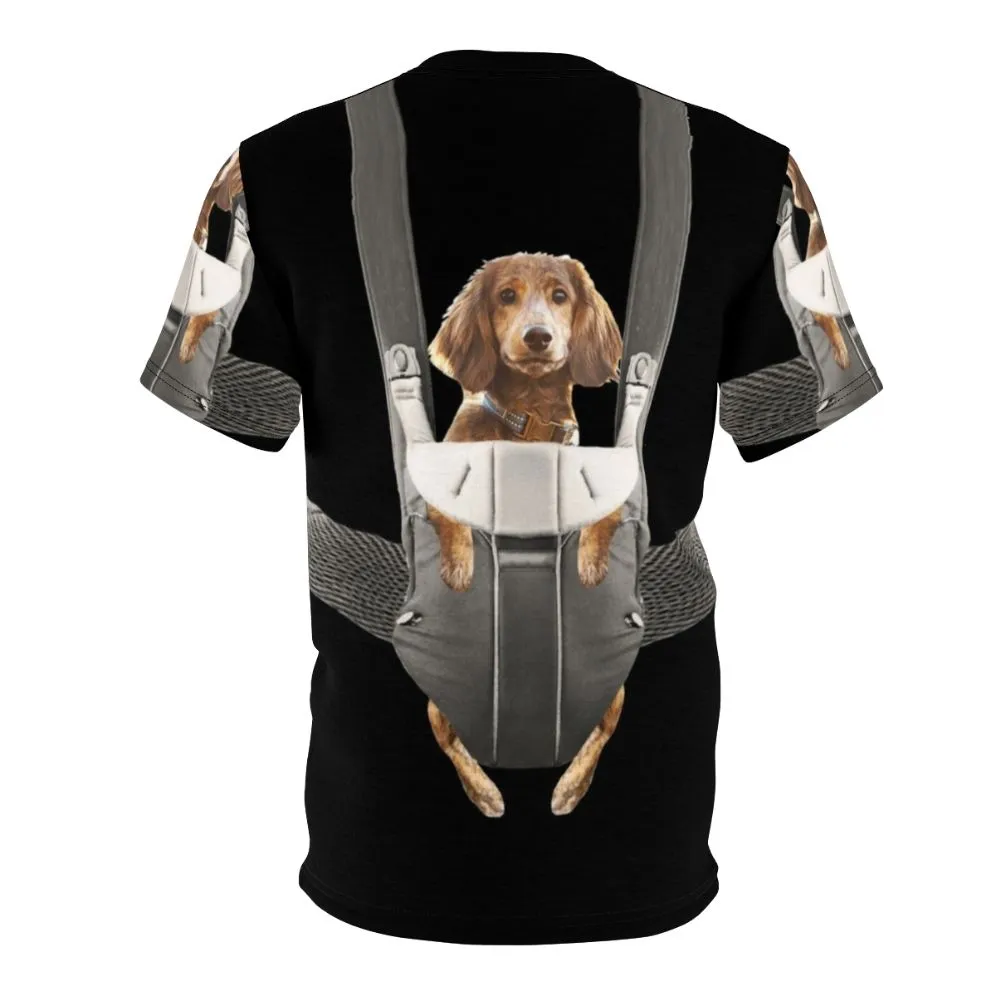 Adorable Dachshund in Baby Carrier Graphic Tee