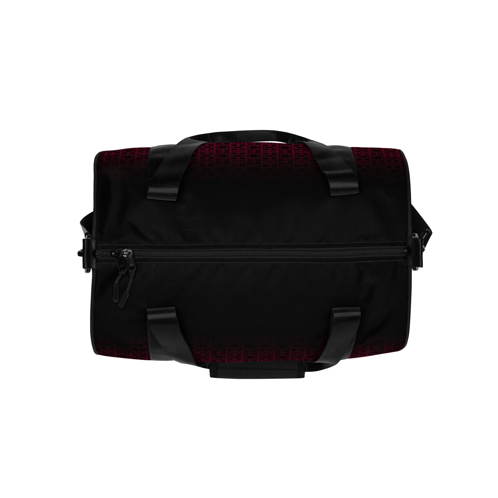 All-over print gym bag - Geometric Ombre in Black and Red