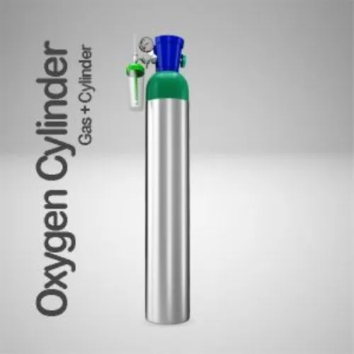 Alu Regulator With Humidifier, Accessories & Bag Oxygen Cylinder 3100 ML