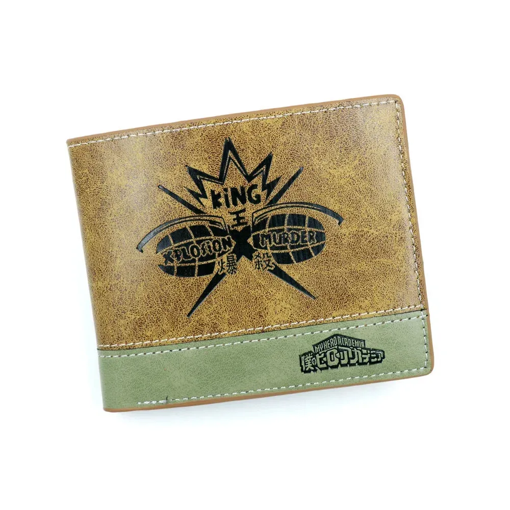 Anime Attack on Titan Eren Jager Khaki Men Wallets Scout Regiment Short Purse Card Holders