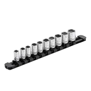 ARES 60096 - 1/4-Inch Drive Black 9.84-Inch Socket Rail with Locking End Caps