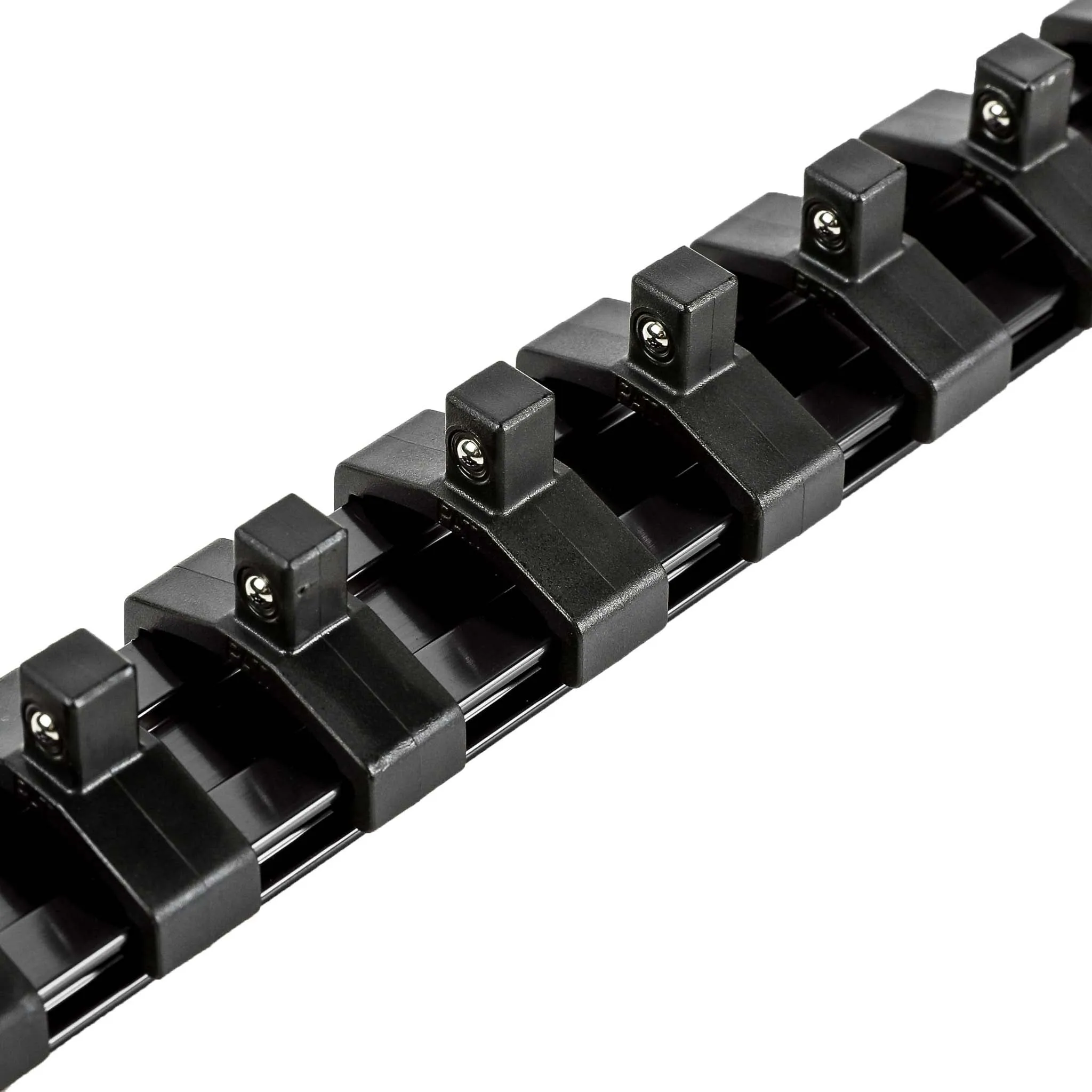 ARES 60096 - 1/4-Inch Drive Black 9.84-Inch Socket Rail with Locking End Caps