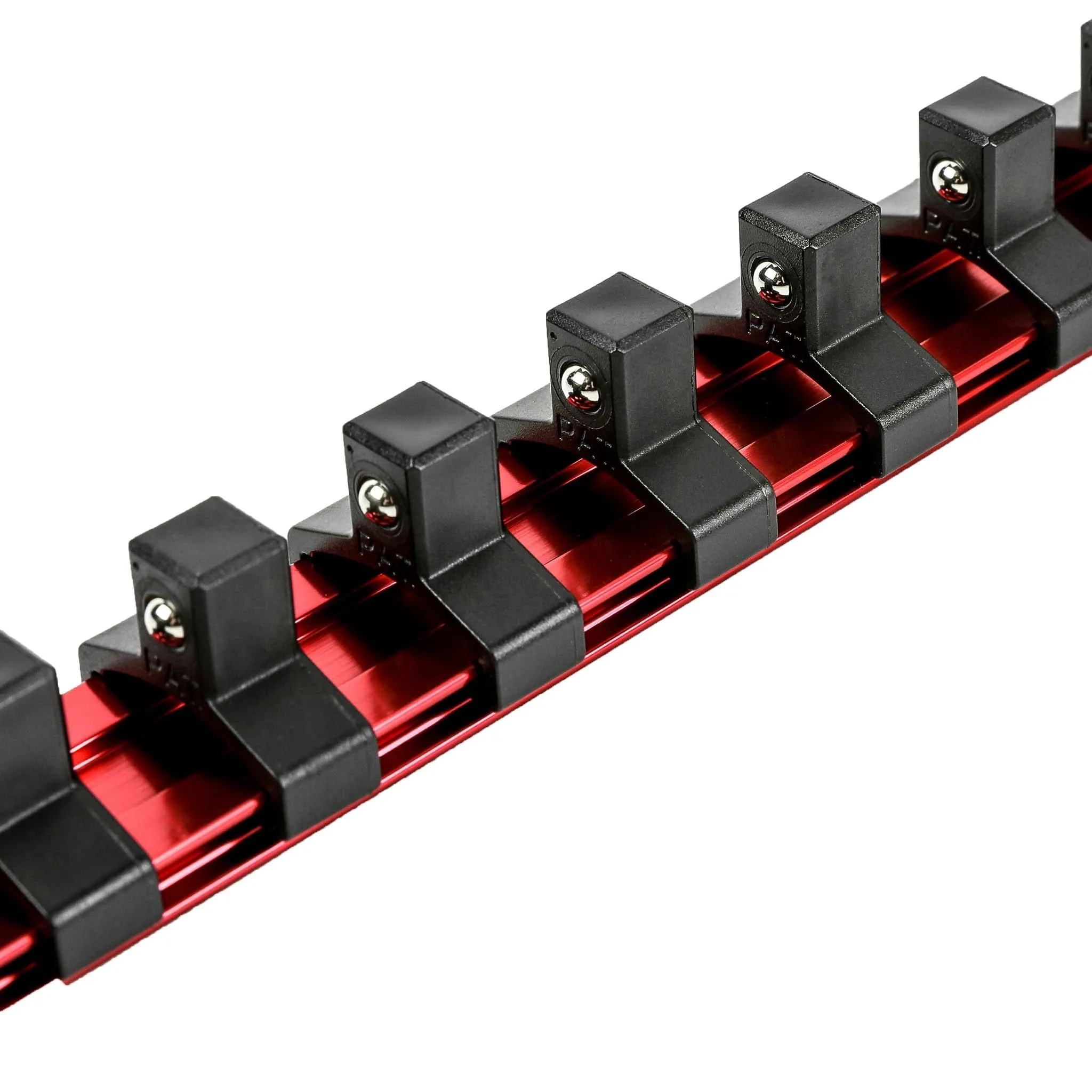 ARES 60101 - 3/8-Inch Drive Red 9.84-Inch Socket Rail with Locking End Caps