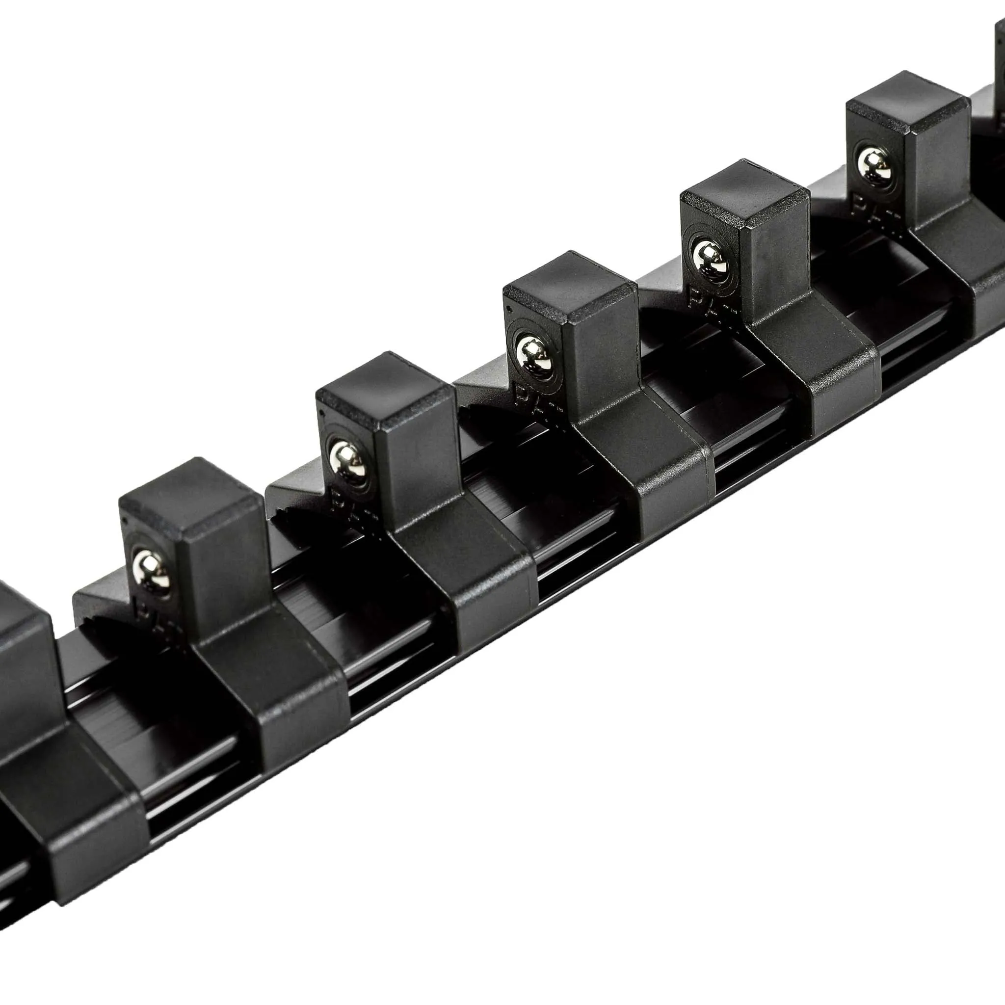 ARES 60115 - 3/8-Inch Drive Black 17-Inch Socket Rail with Locking End Caps