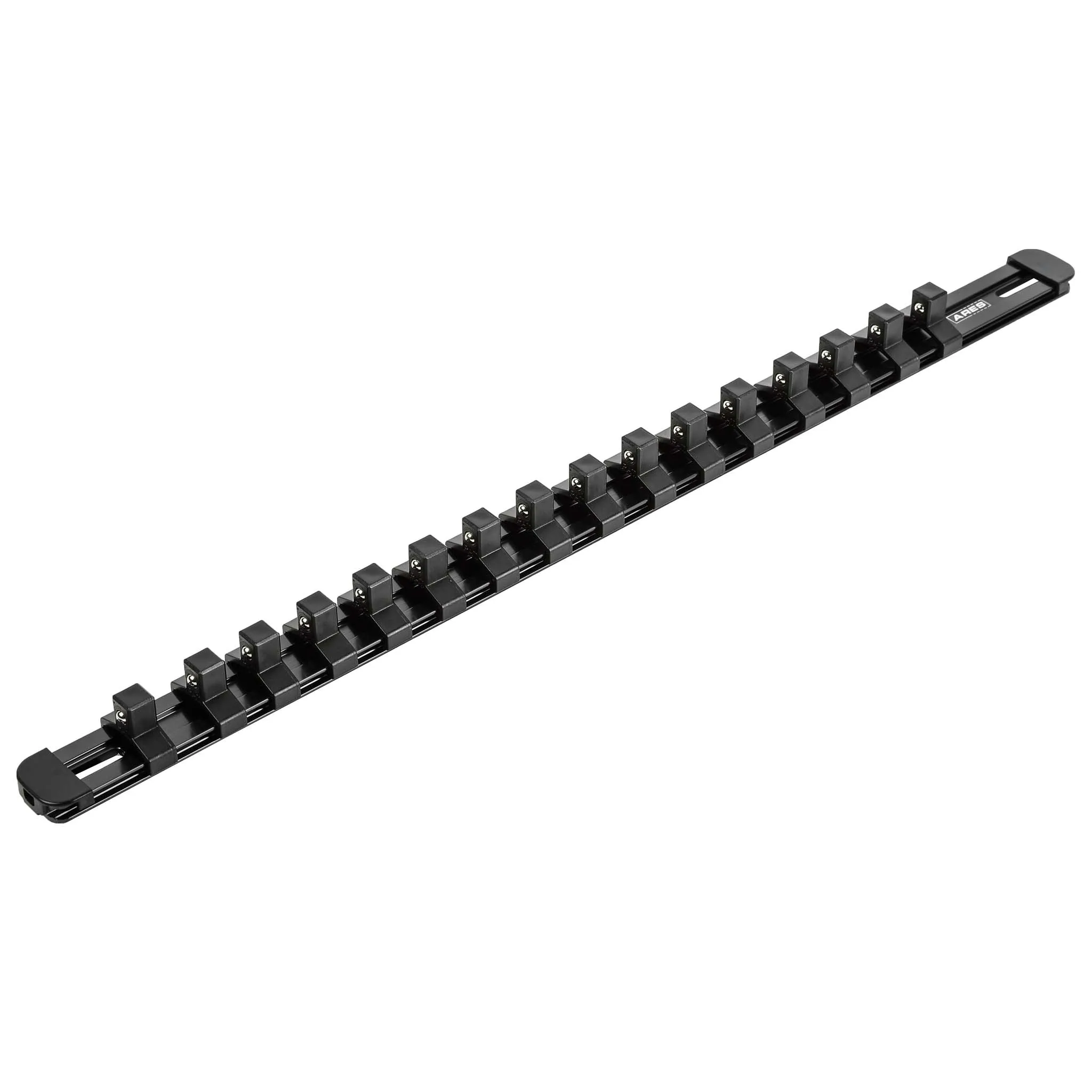 ARES 60115 - 3/8-Inch Drive Black 17-Inch Socket Rail with Locking End Caps