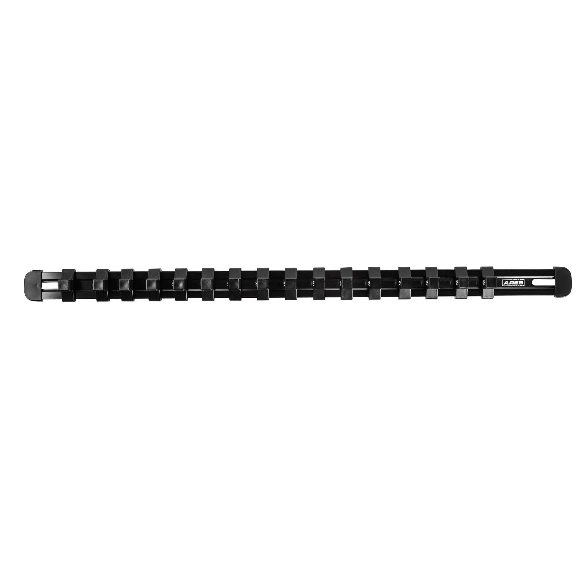 ARES 60115 - 3/8-Inch Drive Black 17-Inch Socket Rail with Locking End Caps