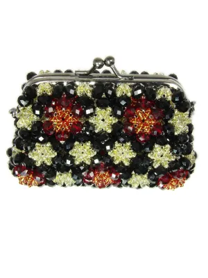 Beaded Small Black Purse. For Cocktail Evening Party