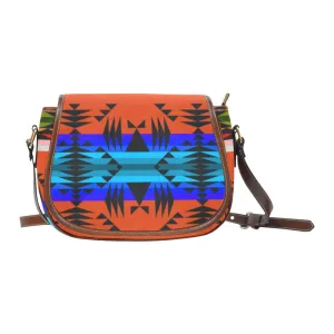 Between the Mountains Orange Saddle Bag/Small