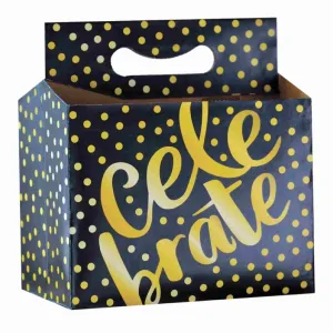 Beverage Carry Case | Celebrate | Black   Gold Dots