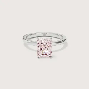 Bianca Radiant Solitaire Pink Diamond - Hidden Halo