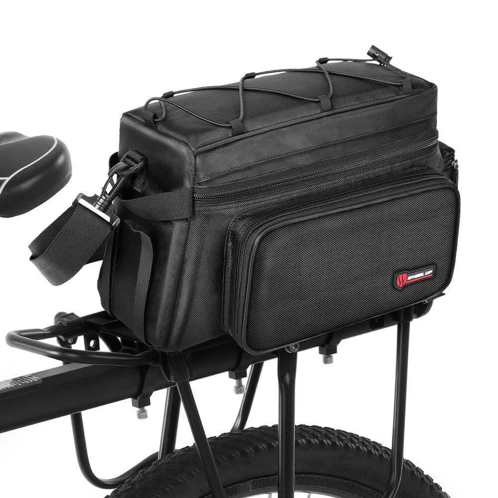 Bike Trunk Bag 25L Bicycle Bag Water Resisitant Bike Rack Bag with Rain Cover Cycling Shelf Bag