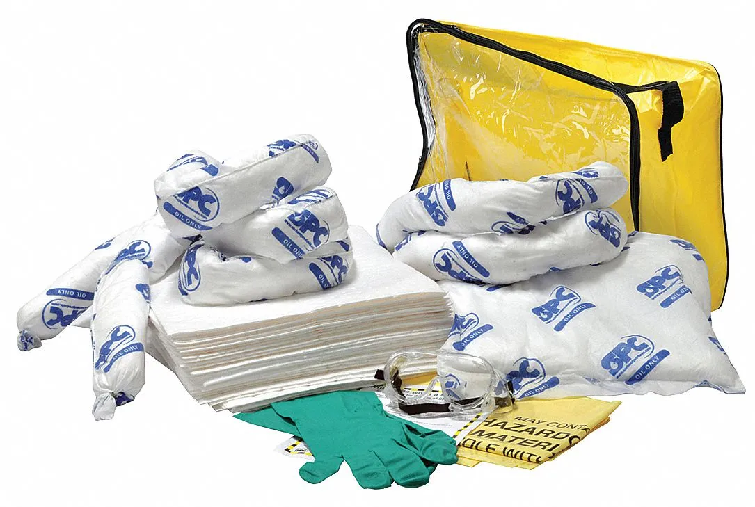 Brady Spill Kit/Station, Bag, Oil-Based Liquids, 15 gal - SKO-CFB