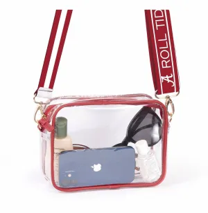 Bridget Clear Purse with Alabama 1.5" strap