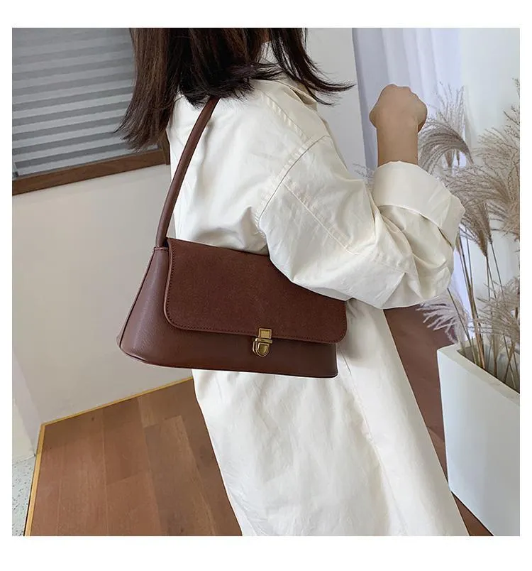 Brown Baguette Bag