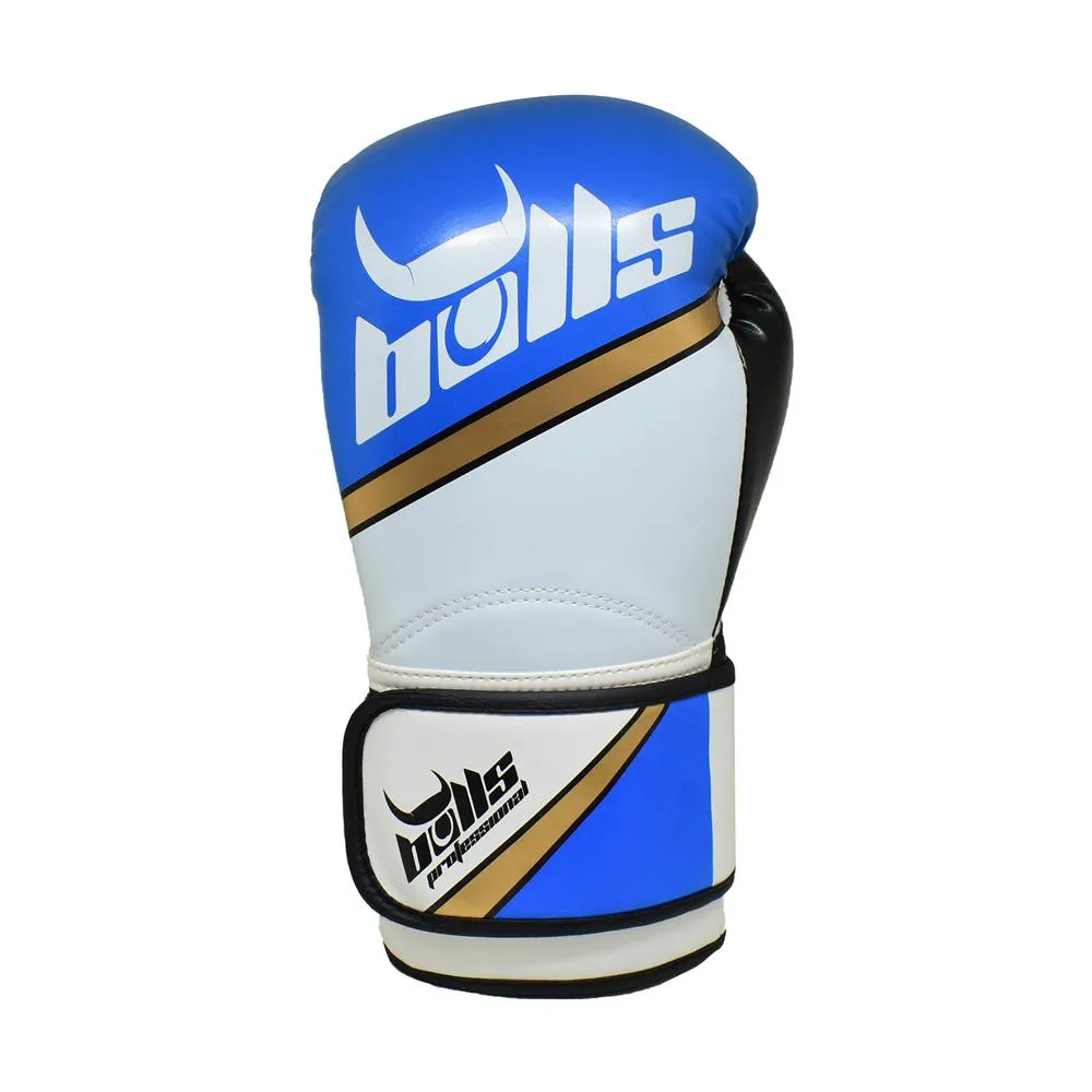 Bulls Professional Classic Boxing Gloves - Blue/White