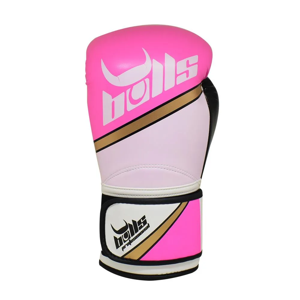 Bulls Professional Classic Boxing Gloves - Pink/White