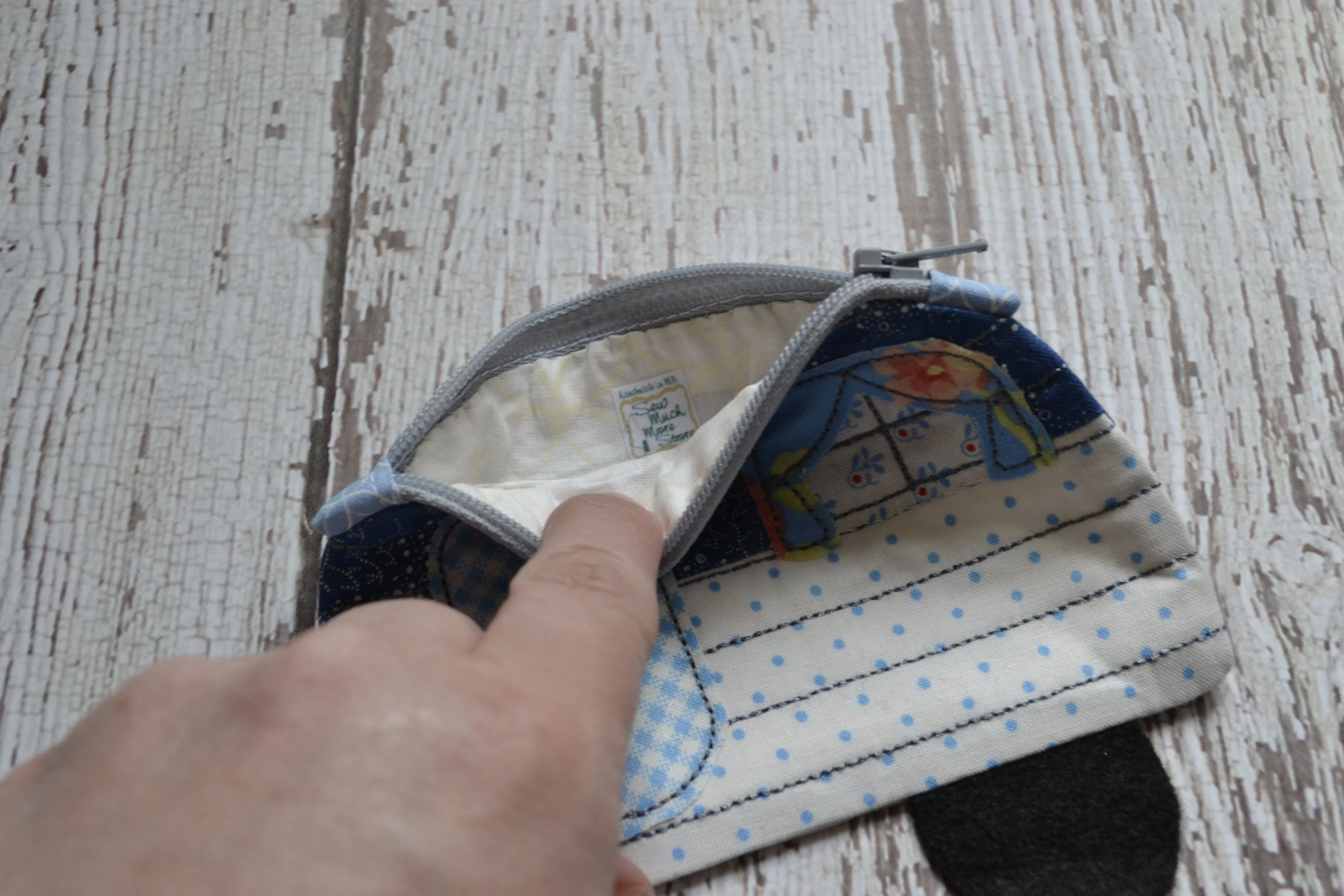 Camper Shaped Coin Purse -Re-Purposed Fabric - Group F - (3)