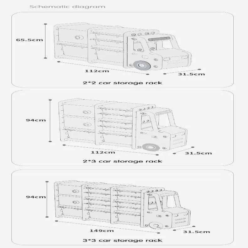 Car Shape Toy Shelf Teen Organizer Baby Furniture Sets Children Bookshelf Plastic Storage Box Kids Cabinets