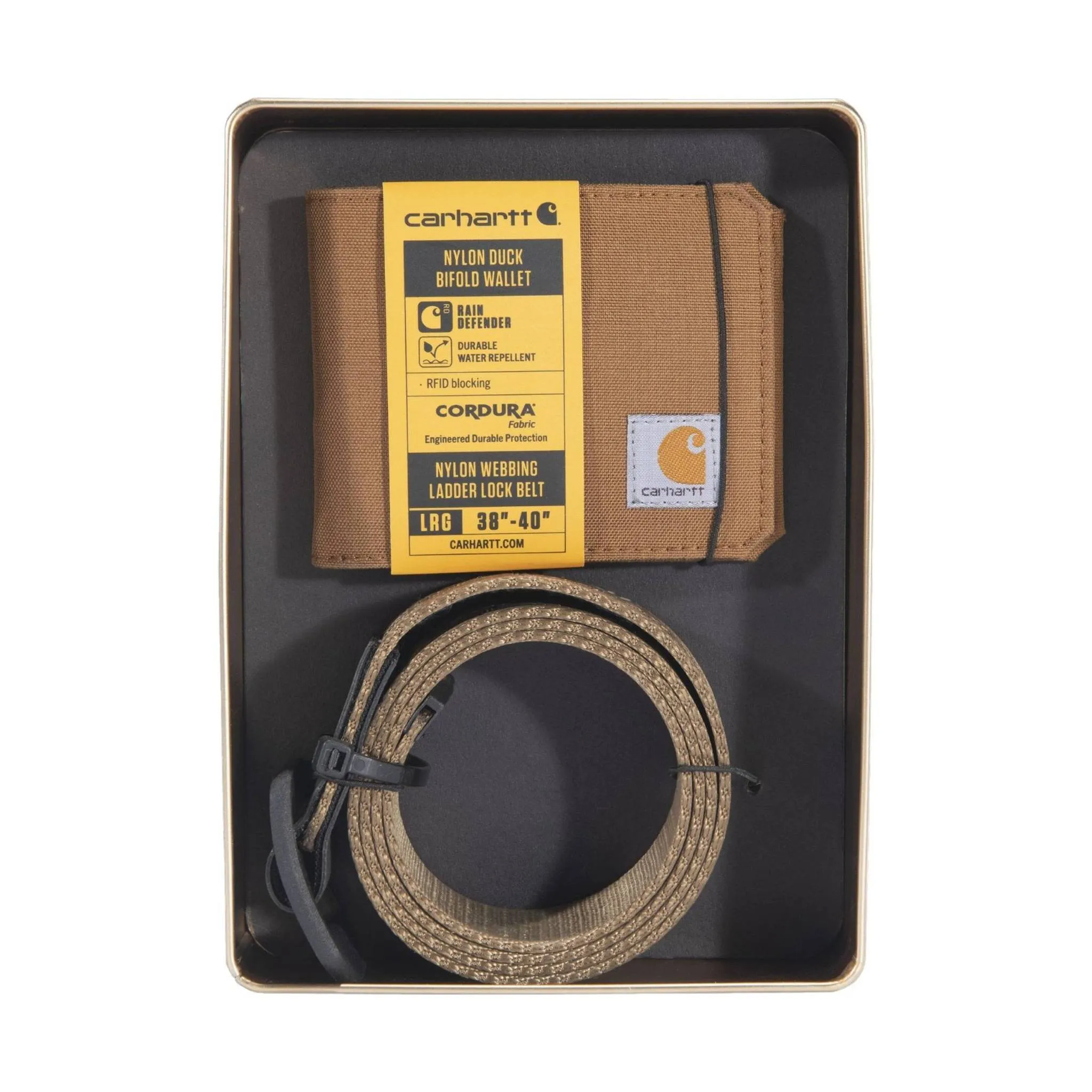 Carhartt Men's Belt and Wallet Tin - Brown FINAL SALE!