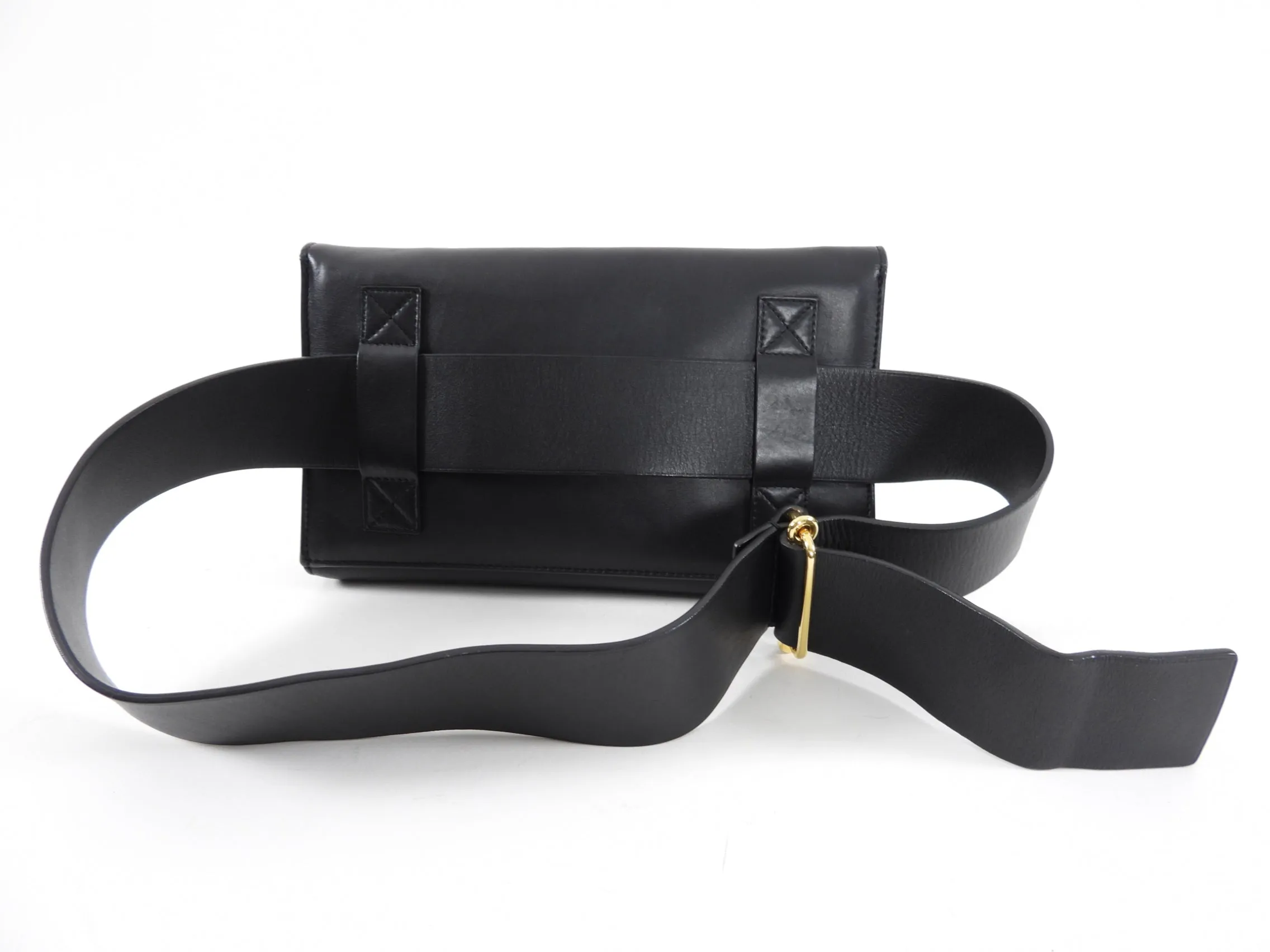 Celine Black Leather Waist Bum Bag