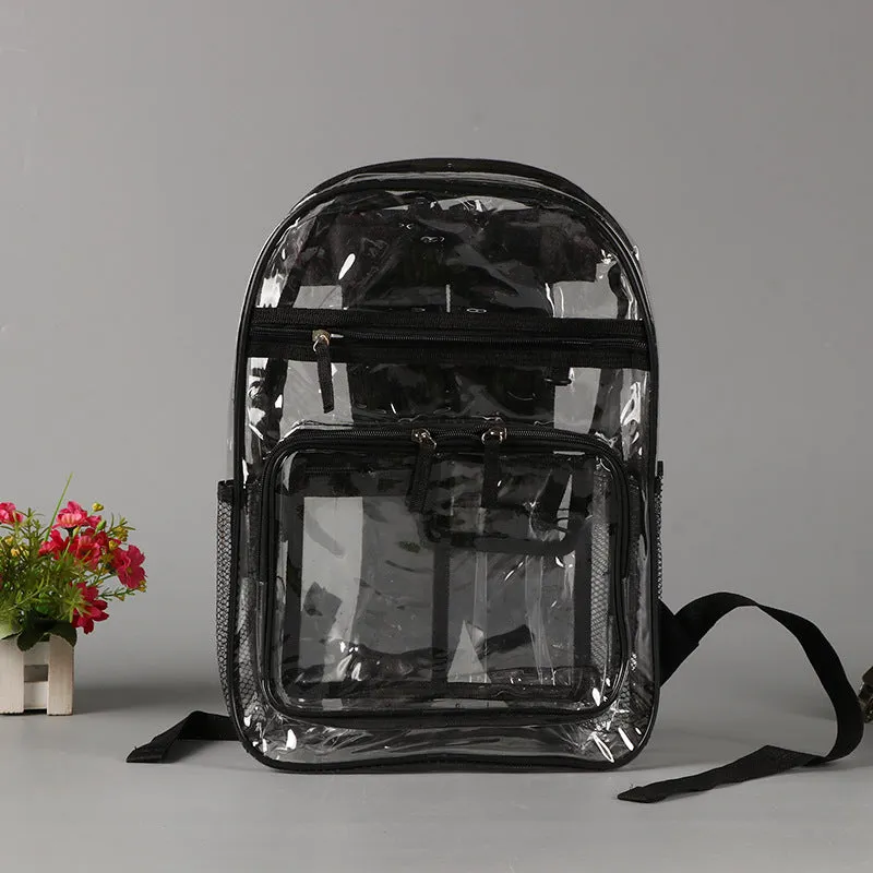 Clear Backpack Plastic PVC Backpack Mountaineering Travel Backpack