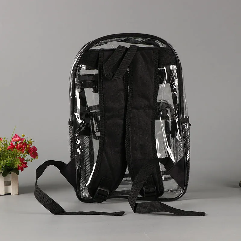 Clear Backpack Plastic PVC Backpack Mountaineering Travel Backpack