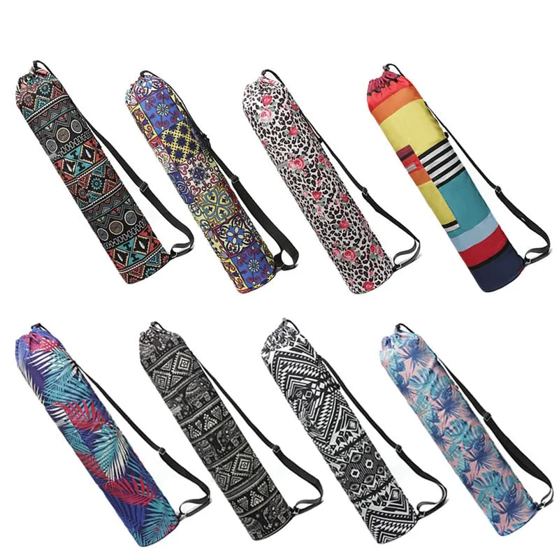 Colorful Bohemian Yoga Mat Bag. Adjustable Strap. WickedYo.