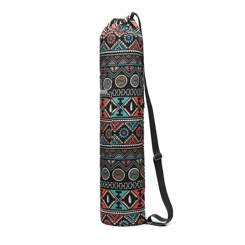 Colorful Bohemian Yoga Mat Bag. Adjustable Strap. WickedYo.