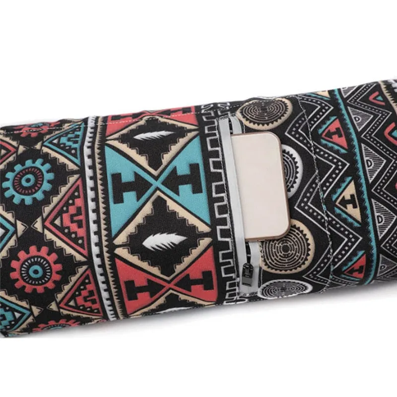 Colorful Bohemian Yoga Mat Bag. Adjustable Strap. WickedYo.