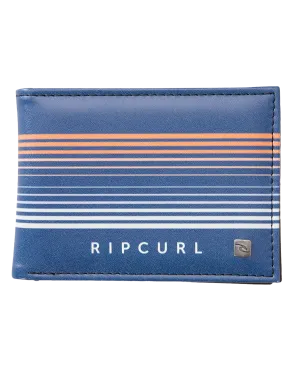 Combo Slim Wallet in Navy & Orange