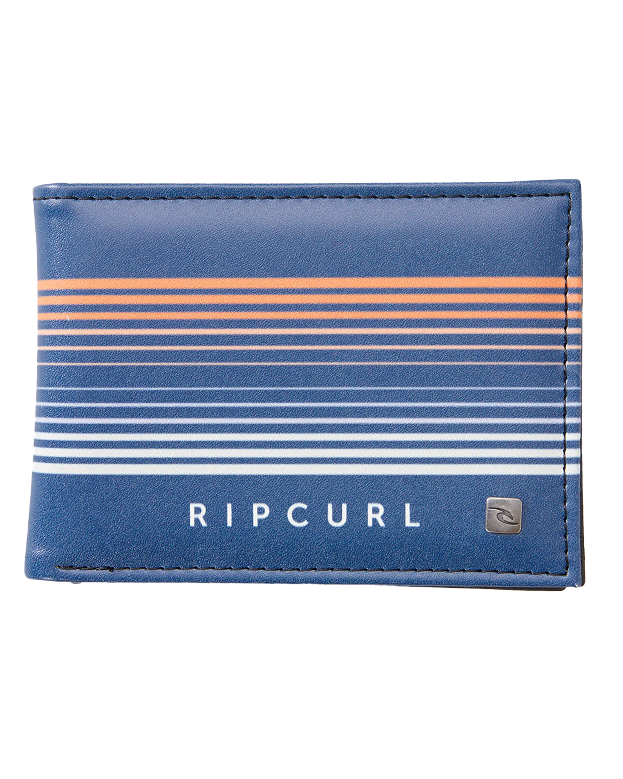 Combo Slim Wallet in Navy & Orange