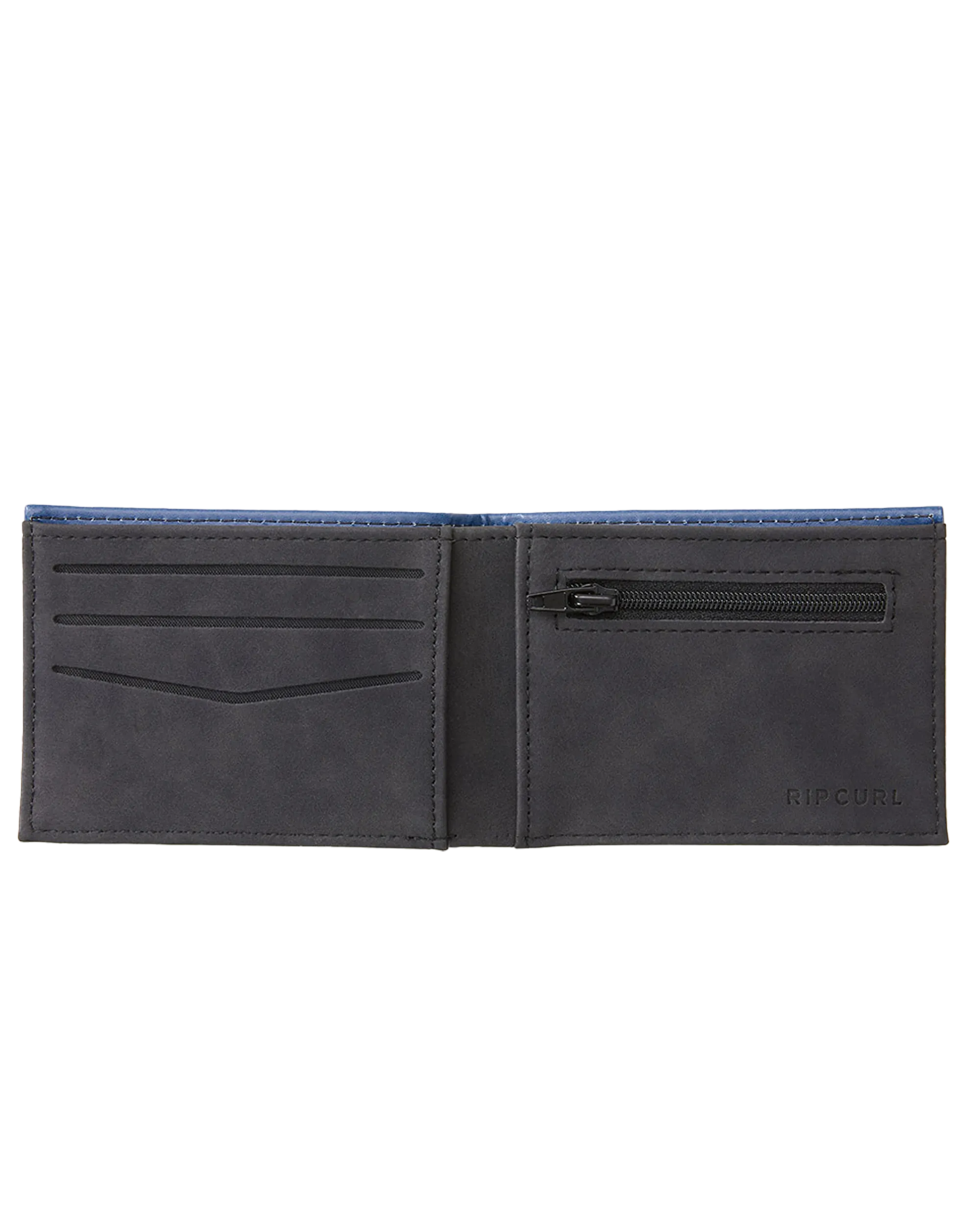 Combo Slim Wallet in Navy & Orange