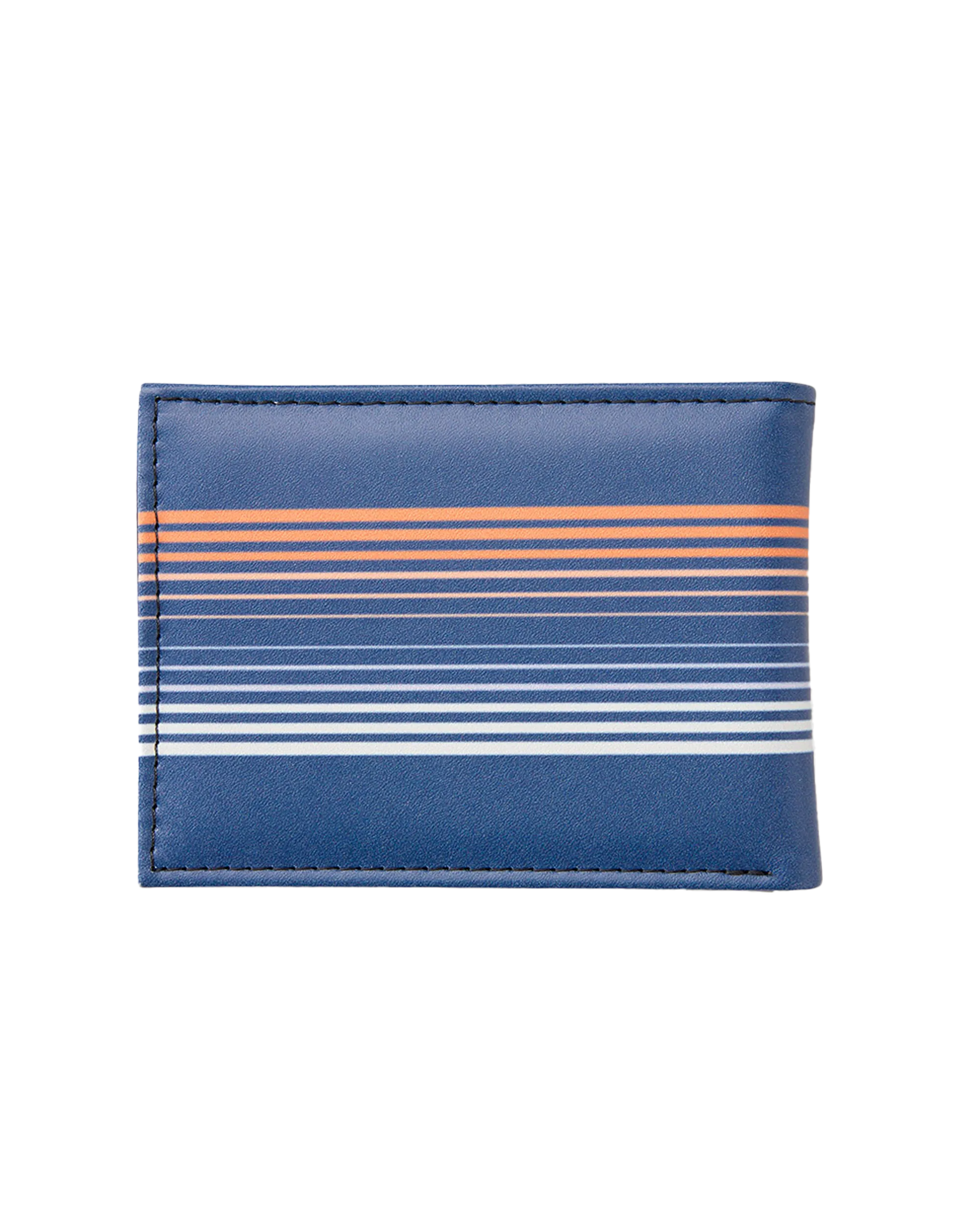 Combo Slim Wallet in Navy & Orange