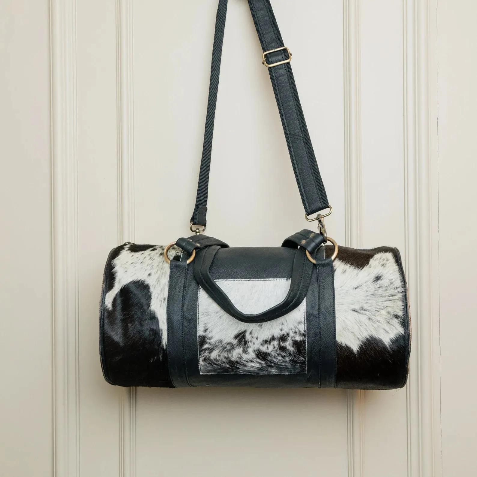 Cowhide Duffle Bag Tooled Leather