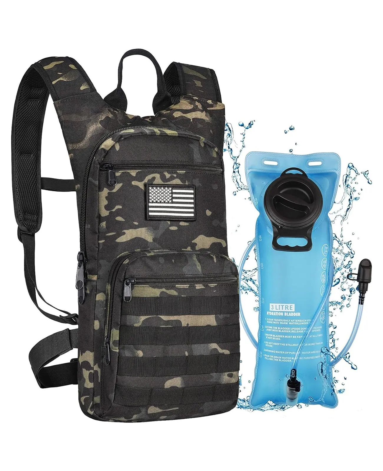 CVLIFE 3L Hydration Backpack Perfect for Hiking, Biking, and Hunting