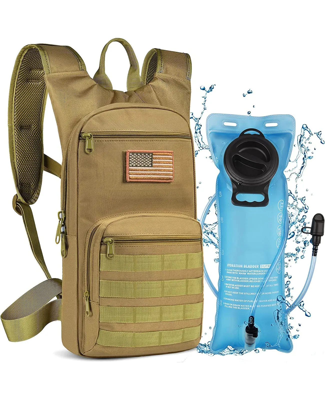 CVLIFE 3L Hydration Backpack Perfect for Hiking, Biking, and Hunting