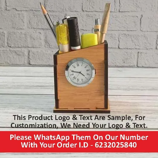 Desk Organizer With Clock | Pen Holder | Corporate Gifts