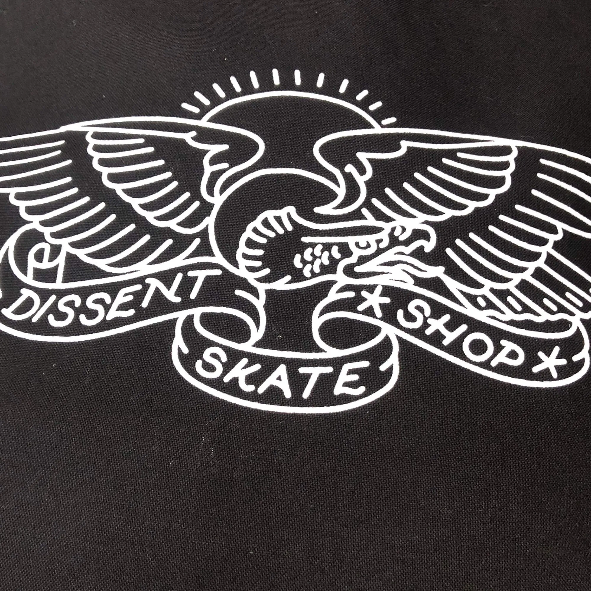 Dissent Skateboarding Eagle Logo Tote Bag For Life | Black