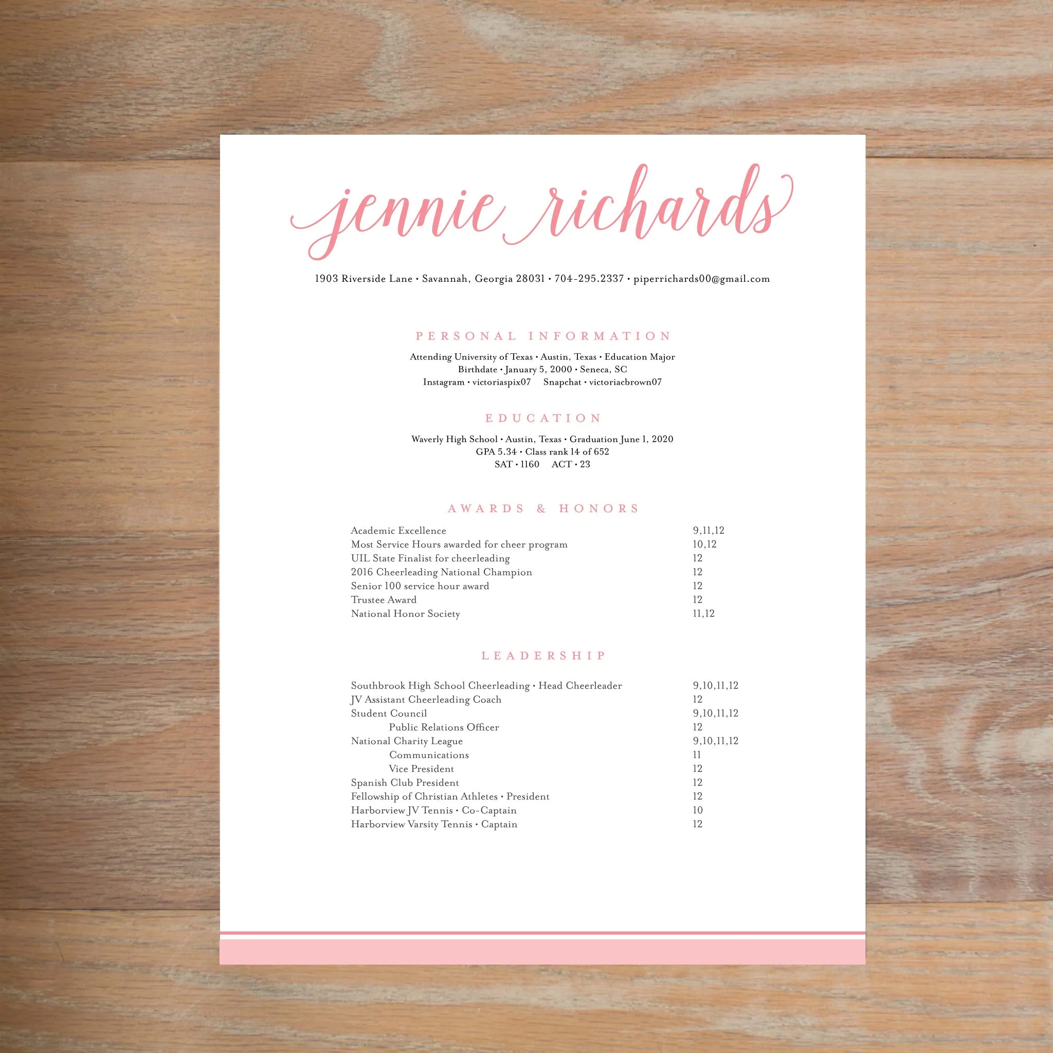 Duo Tone Custom Letterhead