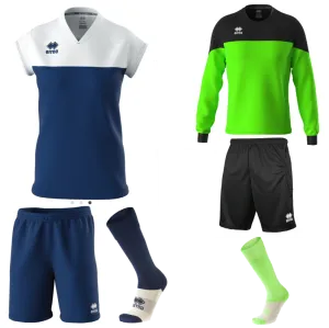 ERREA BESSY WOMENS KIT BUNDLE NAVY WHITE