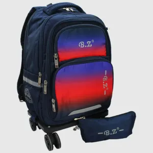 Faded Navy 18 Inches Trolley Backpack   Pencil Case