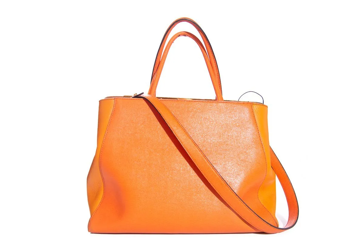 Fendi Orange Medium 2Jours Tote Bag